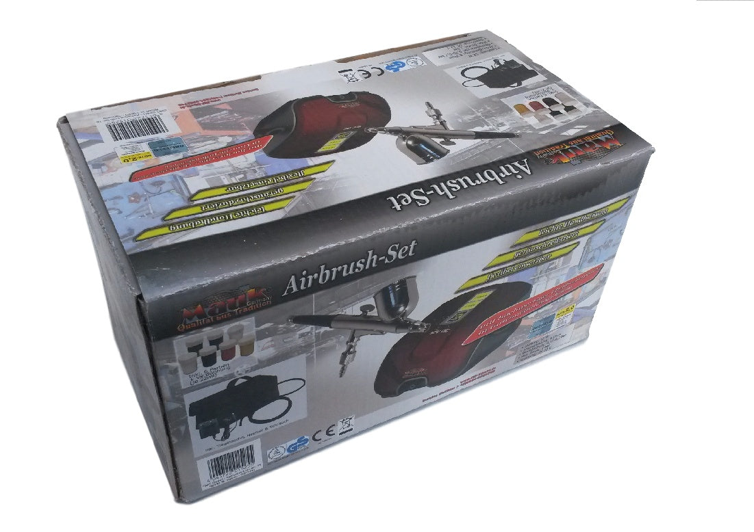 Aerografas komplekte su kompresoriumi ir dažais (LX-111)