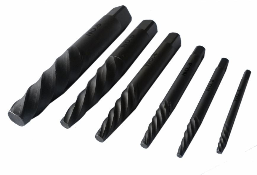 Užlūžusių varžtų išsukėjai M12, 6vnt EX-1 - EX-6 (HAN53545)