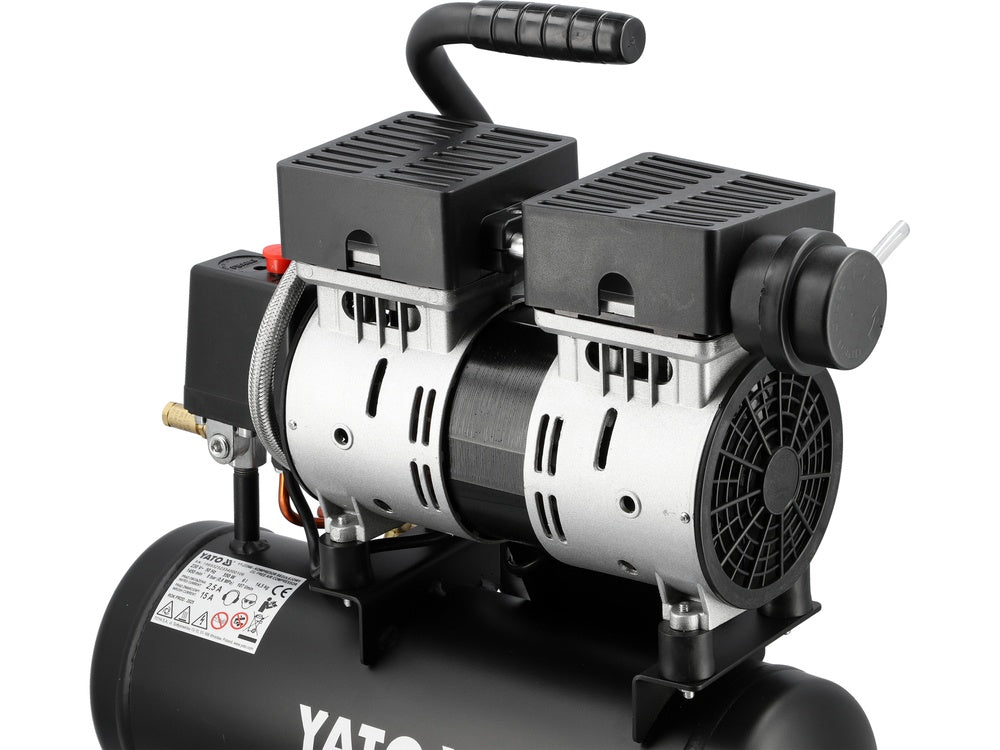 Air compressor silent | oil-free | 6L/0.8MPA/8BAR/116PSI/ 107l/min | 550 W (YT-23340)