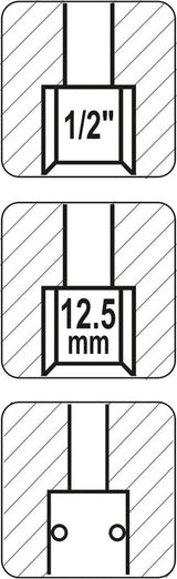 Greita jungtis 1/2" vidinis sriegis (lizdas) (YT-2395)