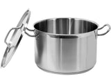 Puodas su dangčiu | nerūdijančio plieno | 28 x 18 cm | 11.1 l (YG-00024)
