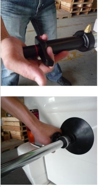 Atbulinis plaktukas kėbulo lyginimui vakuuminis | be kompresoriaus | su Φ75,Φ100,Φ125 mm padais (SK2048)