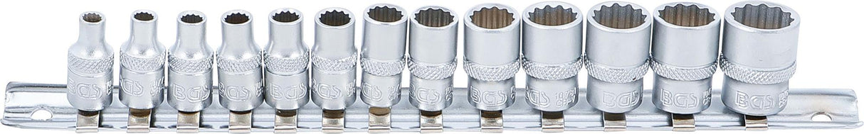 Набор головок, двенадцатигранные | 6.3 mm (1/4") | 4 - 14 mm | 13 шт.