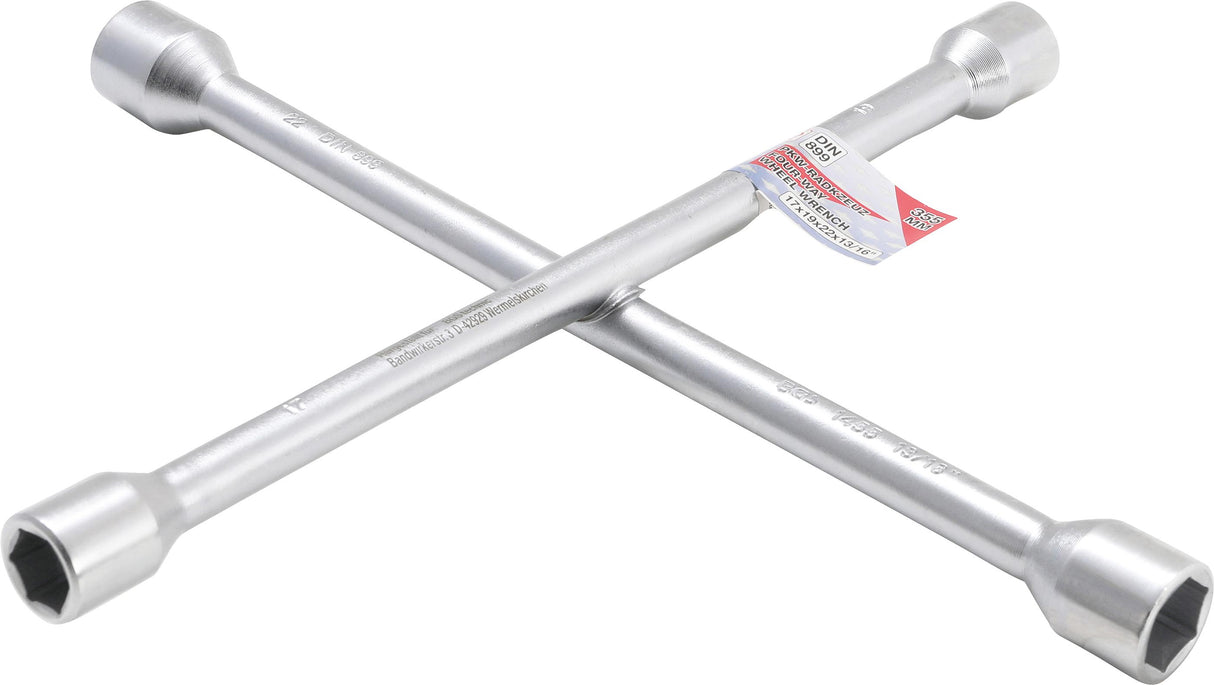 Automobilio rato raktas | kryžius | 17mm x 19 mm x 22 mm x 13/16" (1/2") (1455)