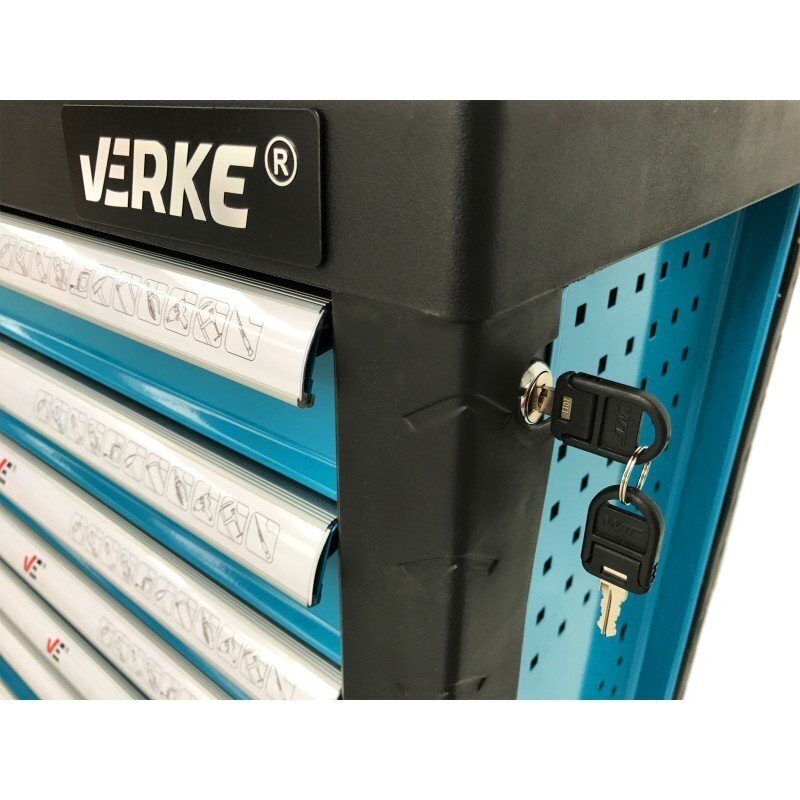 Įrankių spintelė ant ratukų | su įrankiais | 7 stalčiai (H7005)