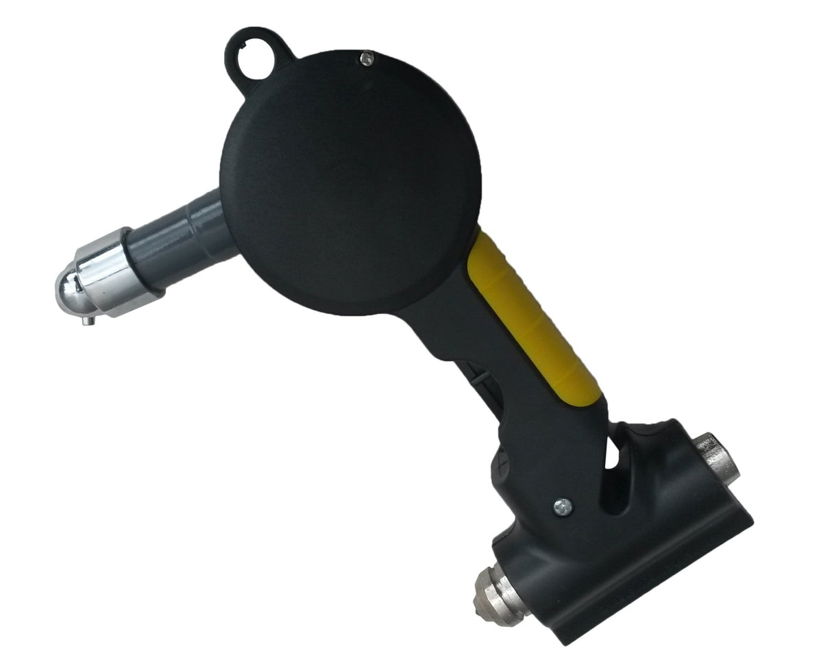 Avarinis plaktukas su saugos diržo nupjovimo funkcija ir manometru (DTG03)