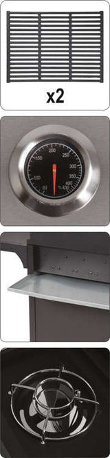 Lauko kepsninė / grilis | dujos | 3 + 1 | nerūdijantis plienas | 12,8 KW (99651)