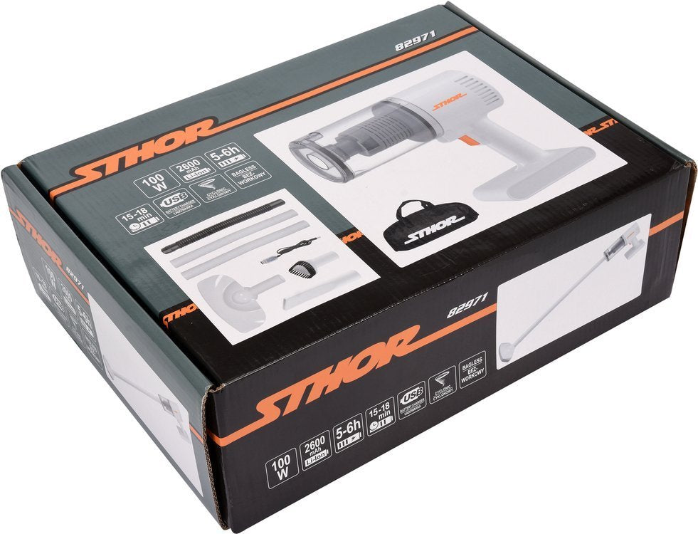 Automobilinis dulkių siurblys | pistoleto tipo | akumuliatorinis | 100W (82971)