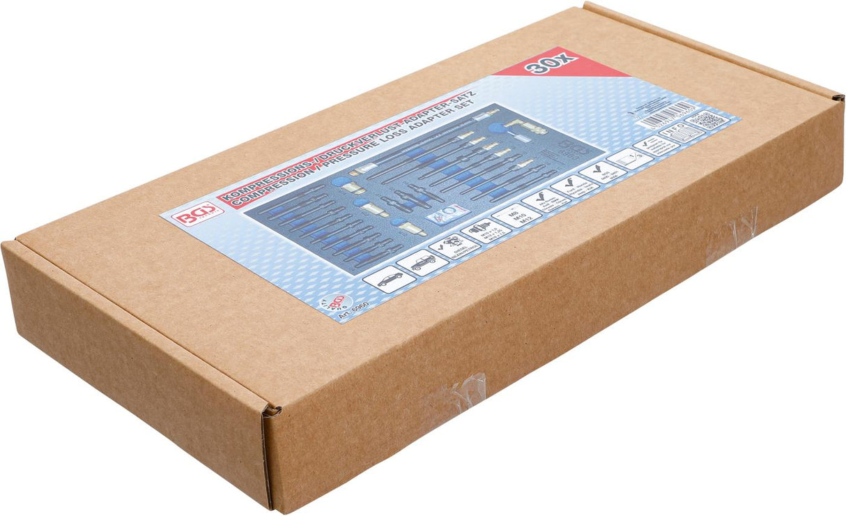 Adapterių rinkinys suspaudimo ir slėgio nuotėkio testeriams | 30 vnt. (6960)