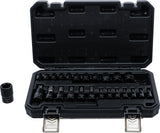 Antgalių ir galvučių rinkinys |  6.3 mm (1/4"), 10 mm (3/8"), 12.5 mm (1/2") Drive | E-Star / T-Star (for Torx) | 25 vnt (20124)