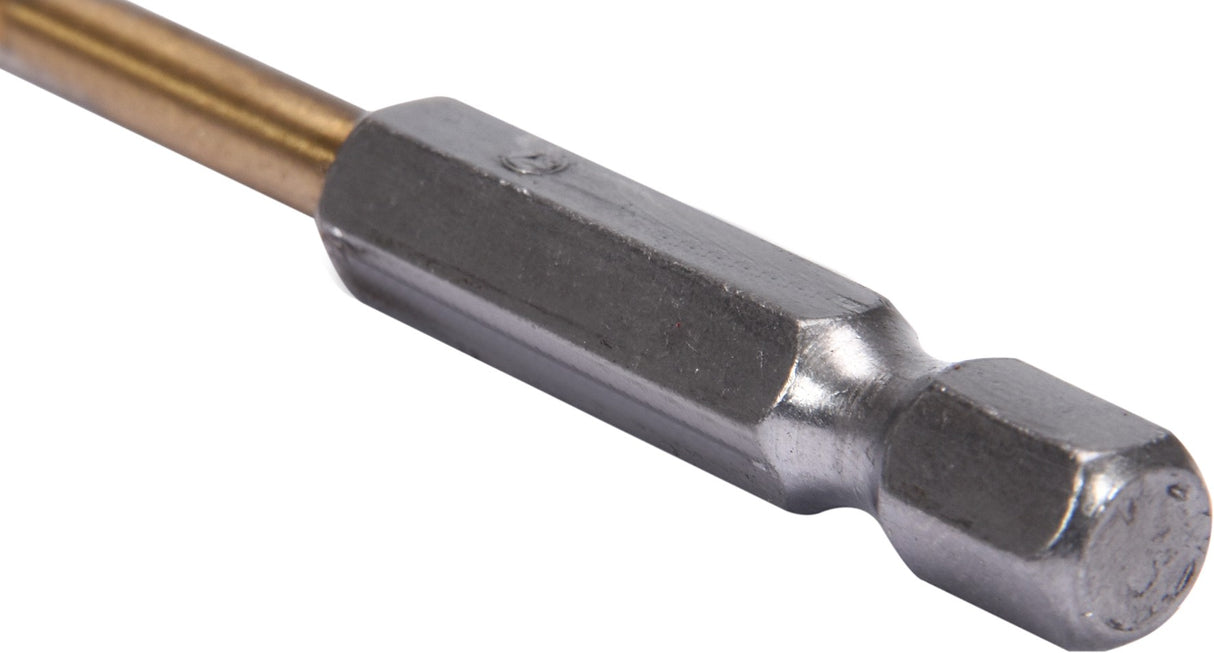Grąžtas metalui su Hex 6.3 mm (1/4") galu HSS-TiN | 3.0 mm (YT-44754)
