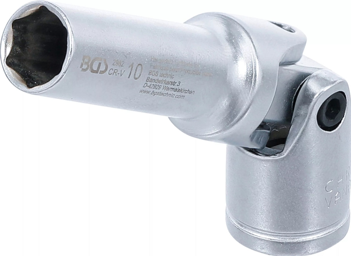 Galvutė kaitinimo žvakėms šešiakampė šarnyrinė | 10 mm (3/8") | 10 mm (2982)