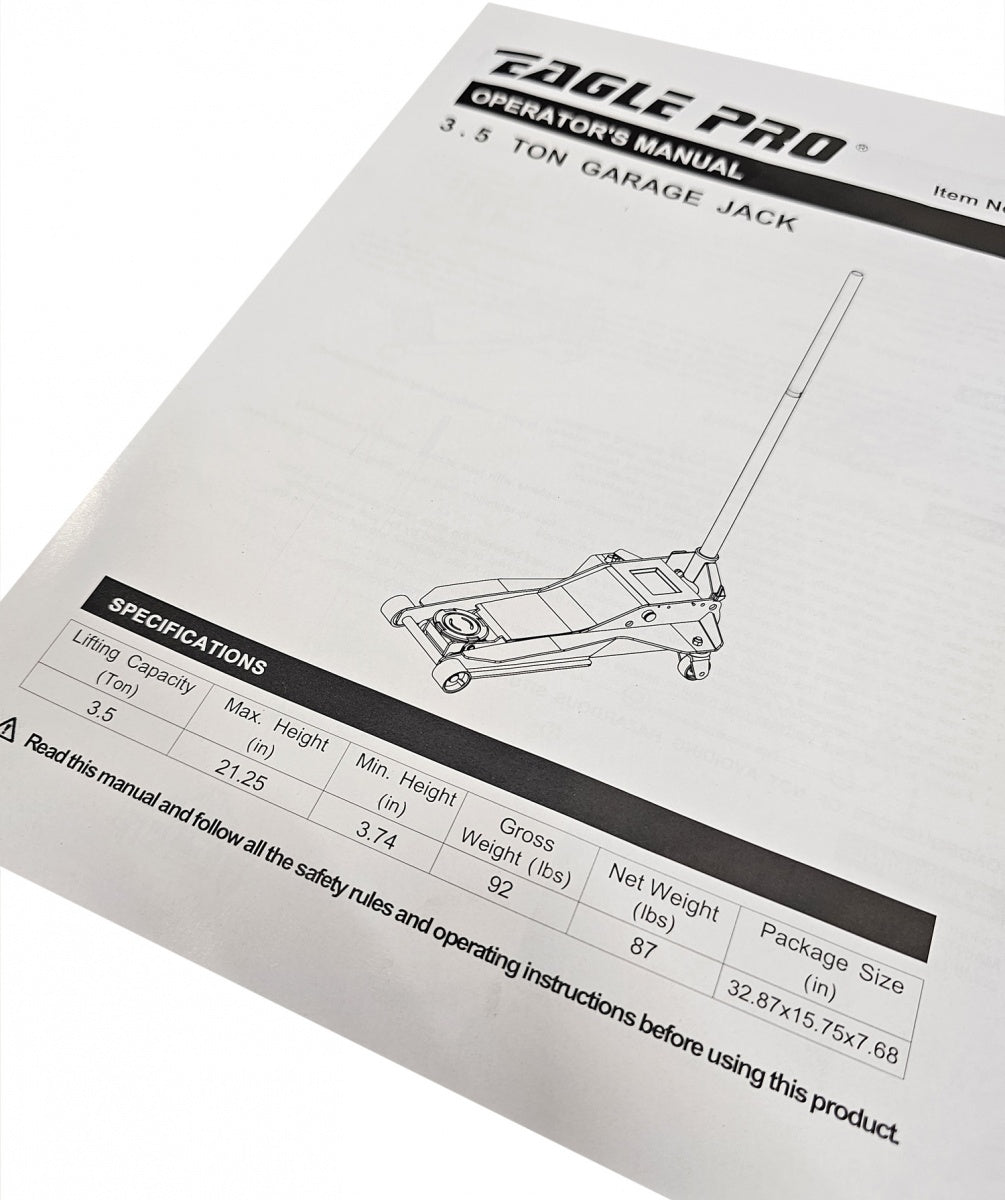 Domkratas ant ratukų | hidraulinis | dvigubas stūmoklis | 95-540 mm | 3.5 t. (LFJ35)