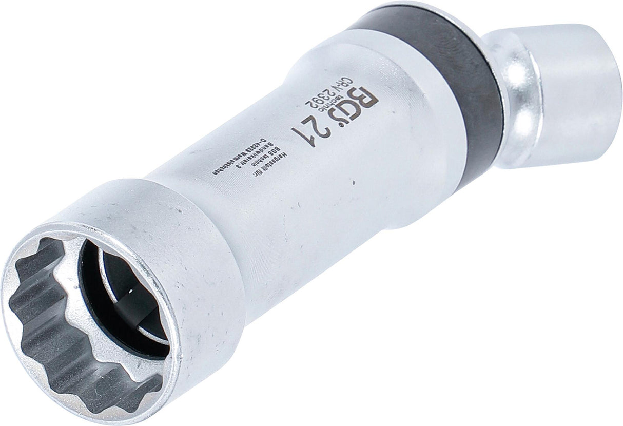 Galvutė žvakėms šarnyrinė 12 kampų, su laikančia spyruokle | 10 mm (3/8") | 21 mm (2392)