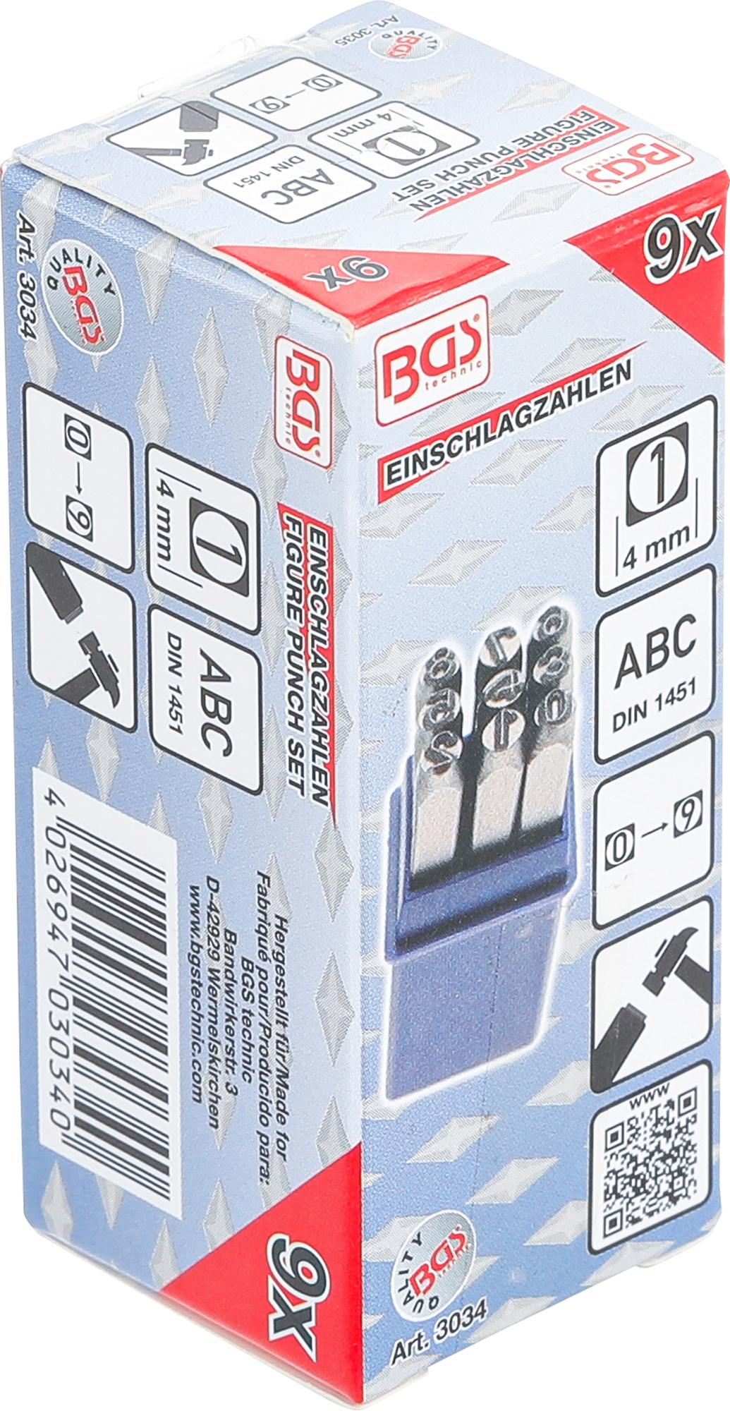 Skaičių išmušėjų rinkinys | 4 mm (3034)