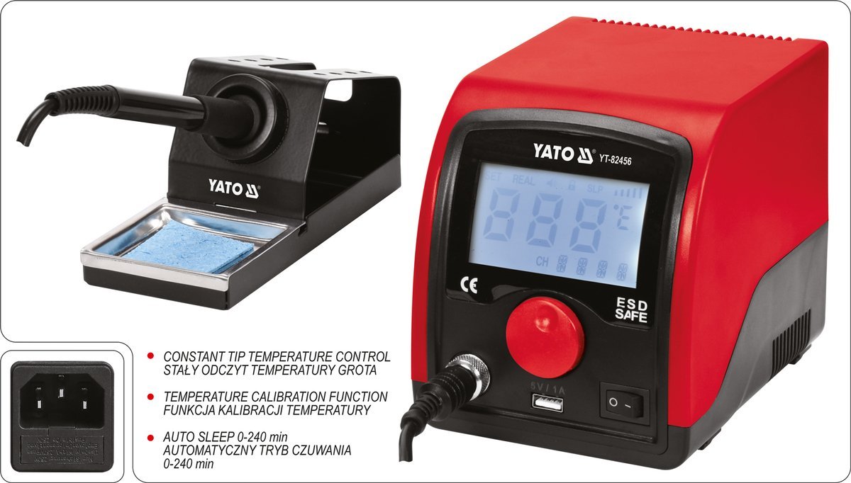 Litavimo stotelė 75W | LCD ekranas | 3,5″ tipas 900M (YT-82456)