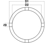 Galvutė su išoriniais dantukais | 37 mm (8265-5)