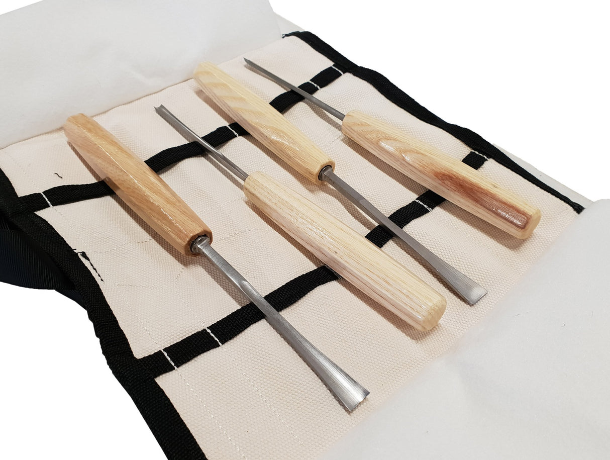 Kaltų medžiui / drožinėjimui rinkinys | 60 Cr-V | 4 vnt. (W4C)