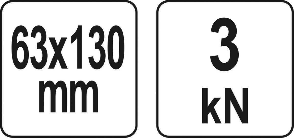 Spaustuvas C tipo | gilus | 63 X 130 mm /2,5X5" (YT-64190)