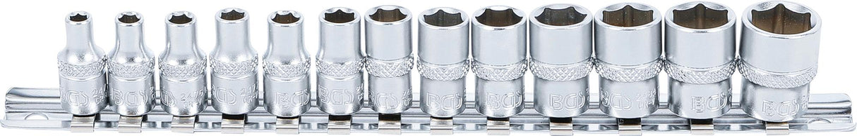 Galvučių rinkinys, 6-kampės | 6.3 mm (1/4") | 4 - 14 mm | 13 vnt. (9102)