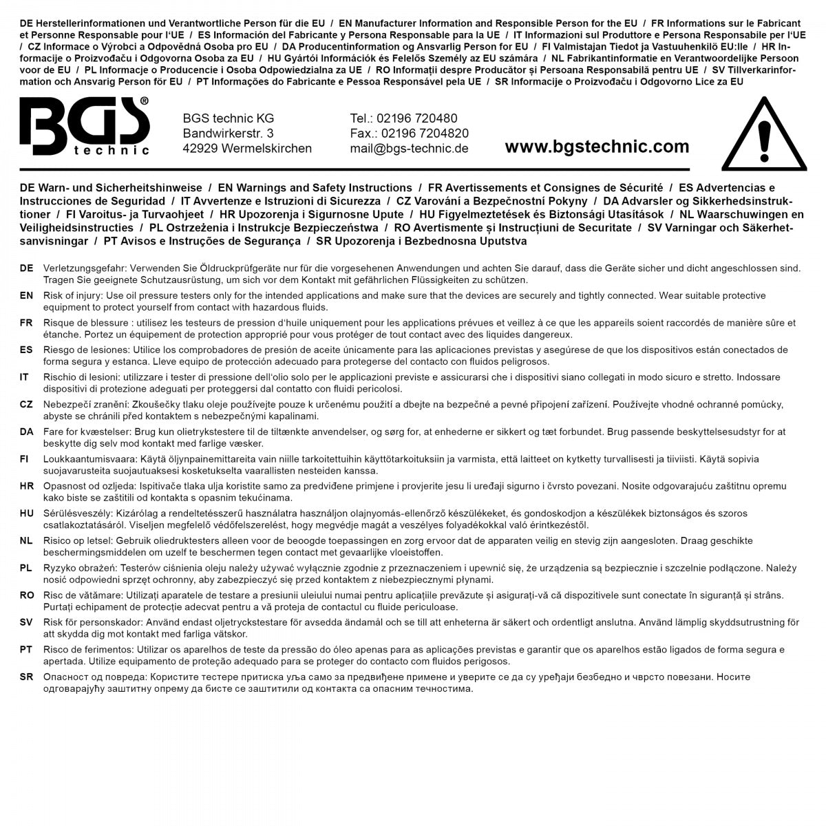 Adapteris BGS 8008 | trumpas | M10 x 1 (8008-M10K)