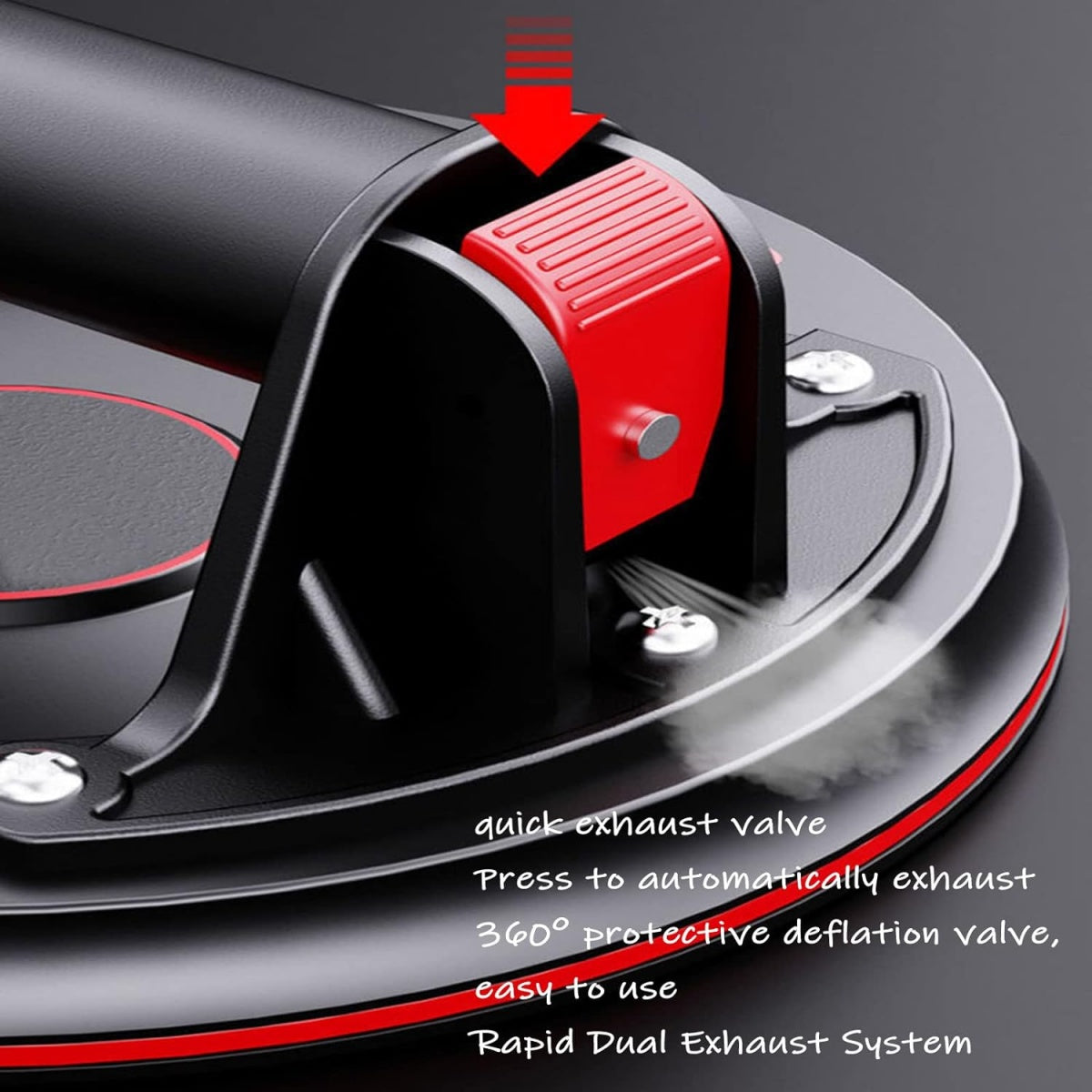 Prisisiurbiantis kėliklis | ypač stiprus | su manometru | 8“ | Ø 200 mm (VSC8G)