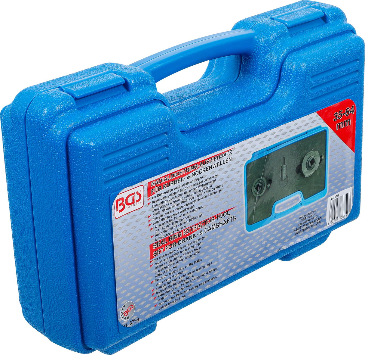 Radialinis sandariklio žiedų ištraukimo įrankis, skirtas alkūniniams ir nukreipimo velenams (8759)