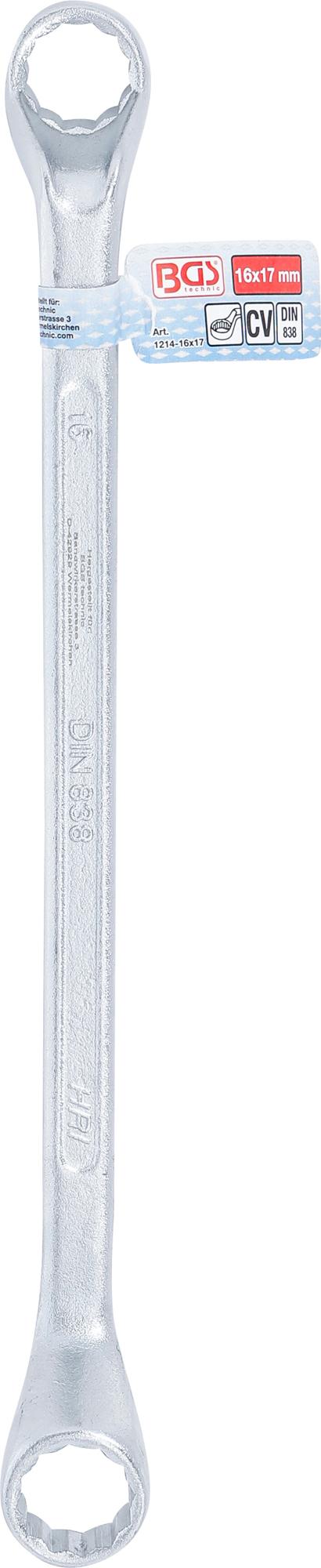 Raktas kilpinis lenktas | 16x17 mm (1214-16x17)