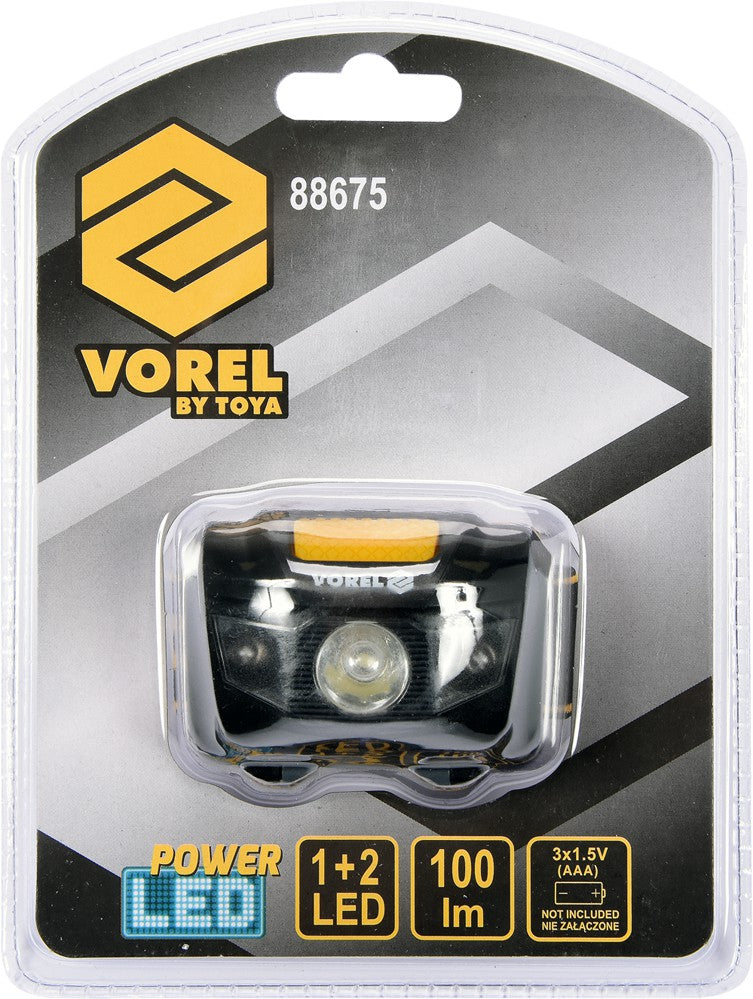 Prožektorius dedamas ant galvos POWER LED + 2 RED LED (88675)
