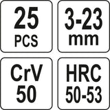 Sraigtiniai ištraukikliai | 25 vnt. (YT-06034)