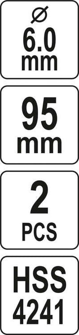 Centro grąžtai | YT-43991 / YT-43992 laikikliams | 2 vnt. (YT-43994)