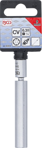 Galvutė kaitinimo ir uždegimo žvakėms | šarnyrinė | 6.3 mm (1/4") | 9 mm (80000-9)