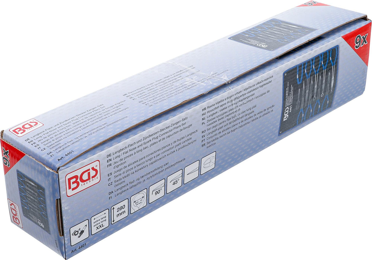 Ilgų / plokščianosių ir uždegimo žvakių jungčių replių rinkinys | ypač ilgos | 9 vnt. (4401)