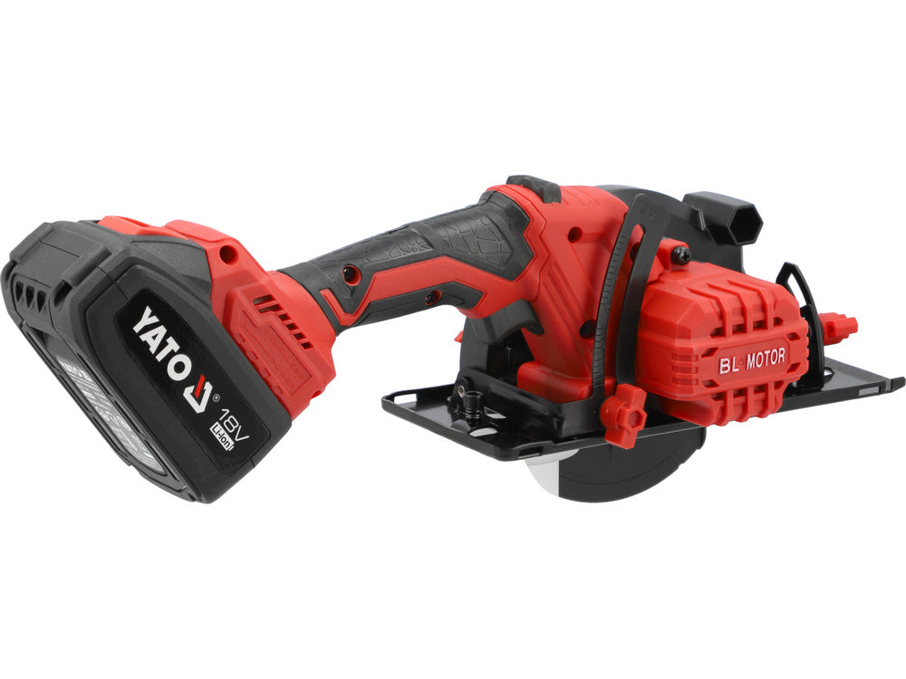 Diskinis pjūklas akumuliatorinis | 18V 140 mm | 2 vnt 4 AH akumuliatoriai (YT-8281185)