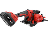 Diskinis pjūklas akumuliatorinis | 18V 140 mm | 2 vnt 4 AH akumuliatoriai (YT-8281185)