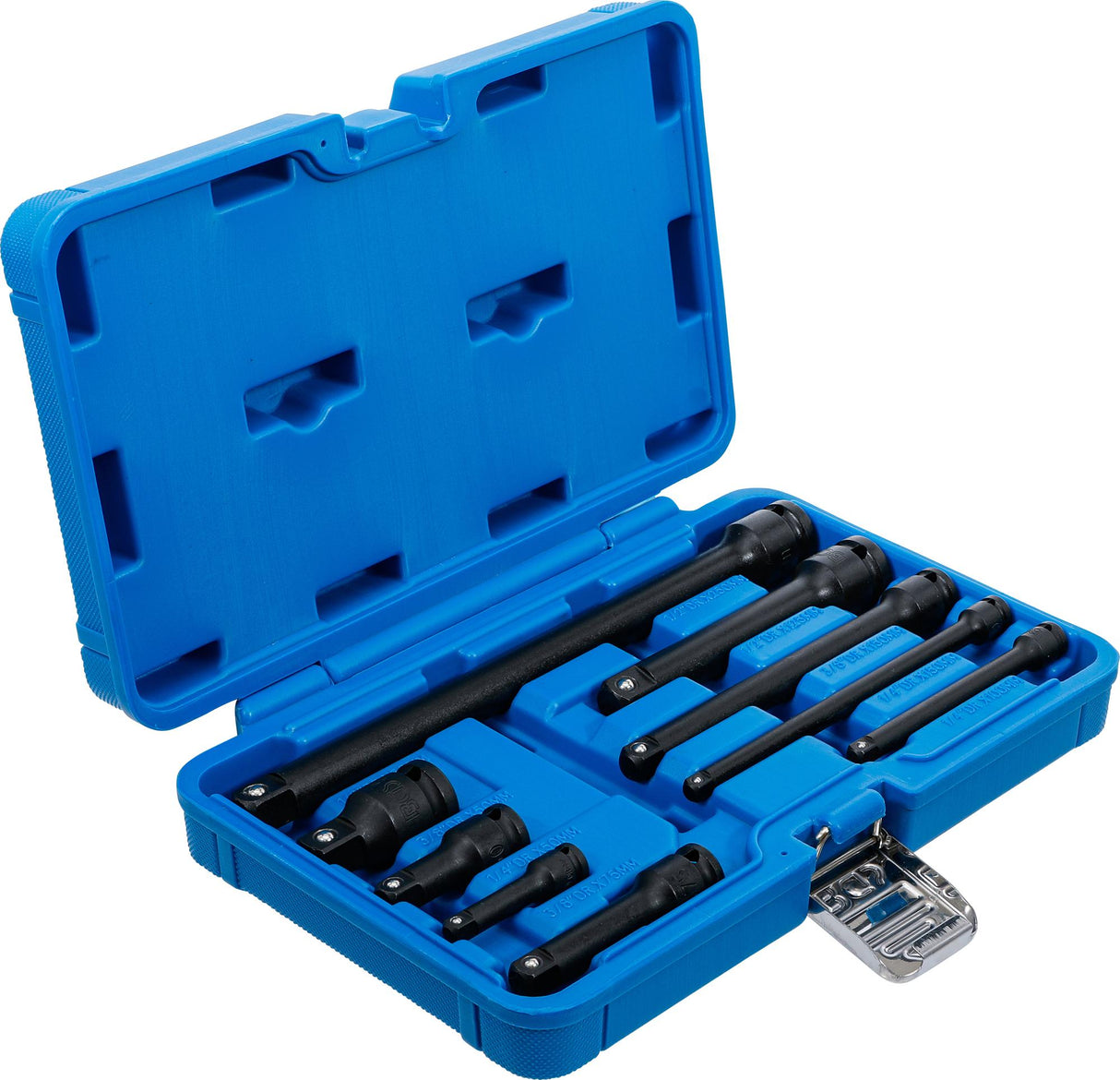 Smūginių ilgintuvų rinkinys | 6.3 mm (1/4") / 10 mm (3/8") / 12,5 mm (1/2") | 9 vnt. (25145)