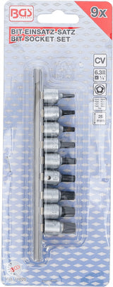 Antgalių rinkinys | 6,3 mm (1/4") | TS-Star (Torx Plus) TS10 - TS50 | 9 vnt (71020)