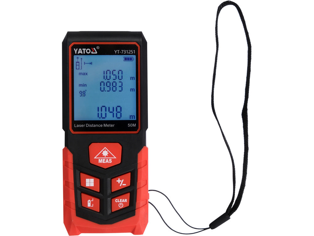 Lazerinis atstumo matuoklis | 0,05-50 m (YT-731251)