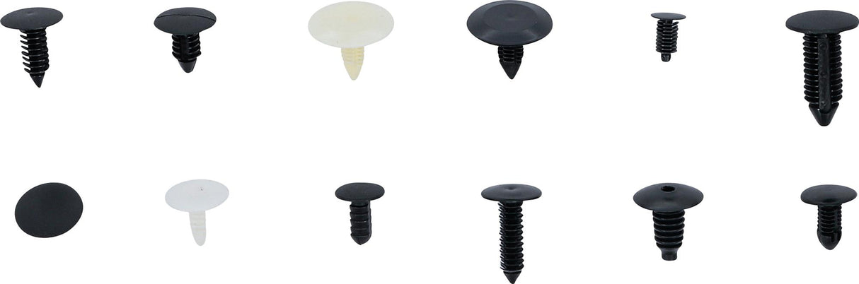 Eglutės tipo klipsų asortmentas GM, VW, Chrysler, BMW, Nissan Ford | 340 vnt. (9055)