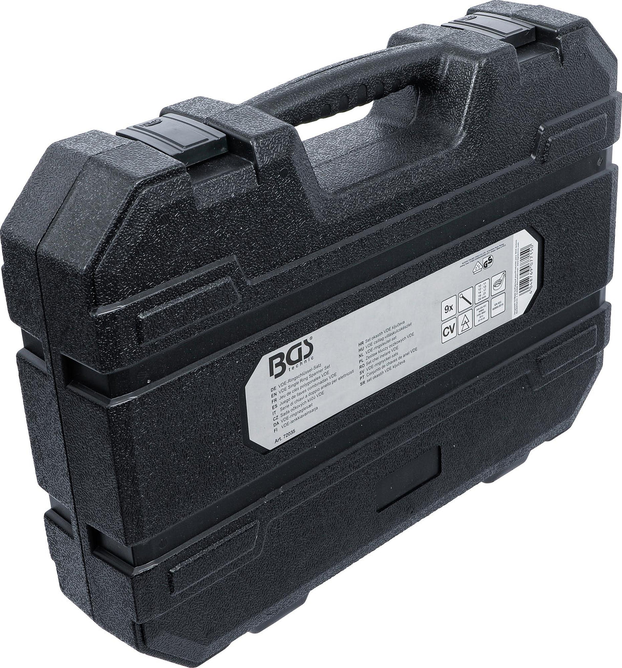 VDE žiedinių veržliarakčių rinkinys | gilus poslinkis | 10 - 24 mm | 9 vnt. (72035)