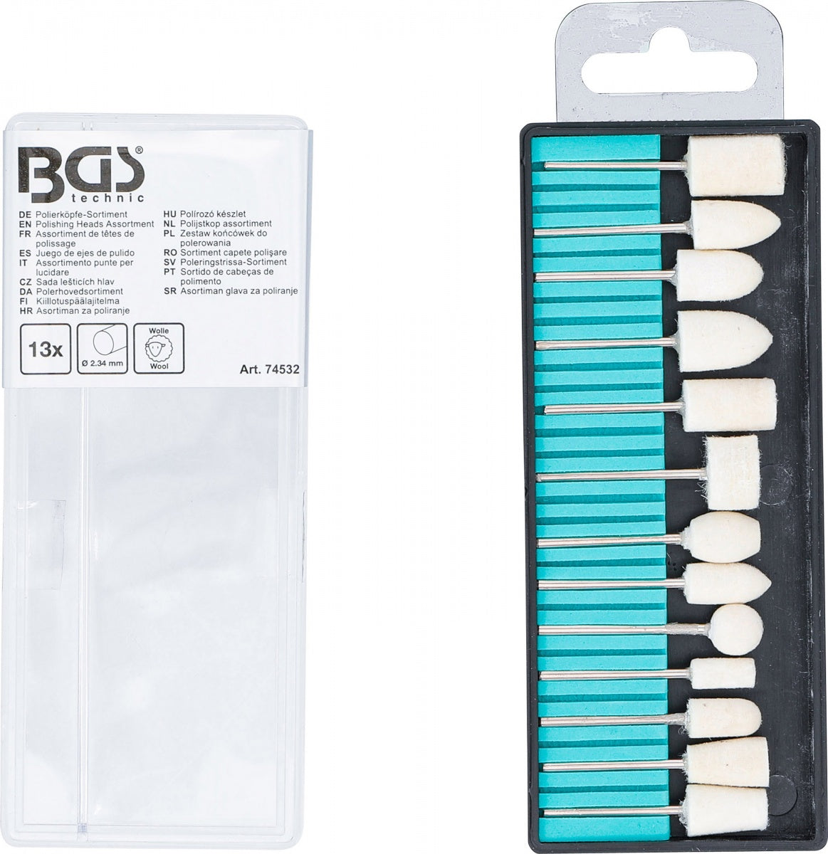 Poliravimo galvučių asortimentas | 13 vnt.(74532)