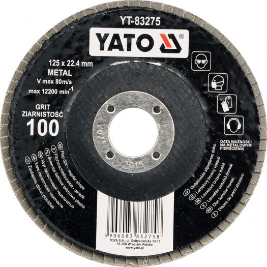 FLAP DISC- REGULLAR125MM P100 (YT-83275)