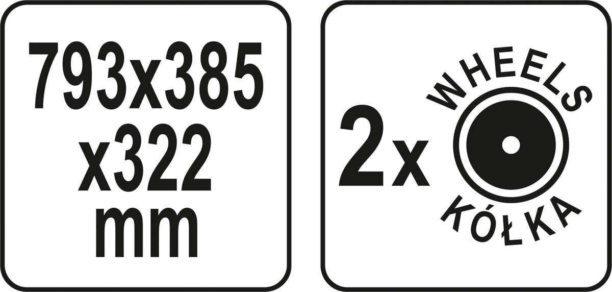 Įrankių dėžė ant ratukų | 793 x 385 x 322 mm (YT-09185)