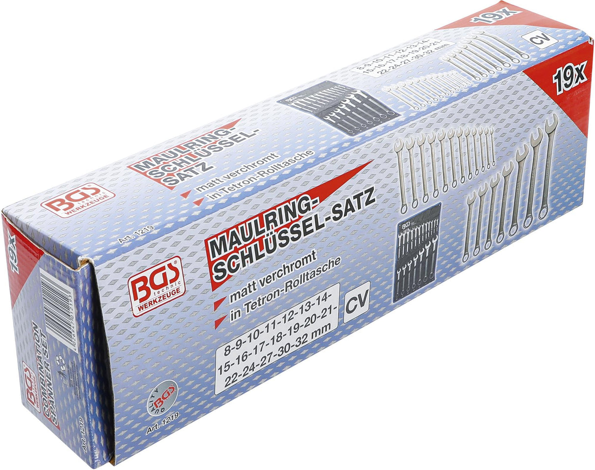 Kombinuotų raktų rinkinys | 8 - 32 mm | 19 vnt. (1219)