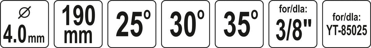 Kreipiančioji / gidas apvalioms dildelėms | 4 mm (YT-85044)