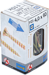 Universalūs varžtai | Cross Slot PZ2 | 4.0 x 60 mm | 110 vnt. (88047)