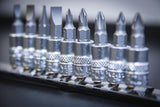 Įpresuotų antgalių rinkinys | 6.3 mm (1/4") plokšti SL, kryžminiai PH / PZ | 12 vnt.. (2163)