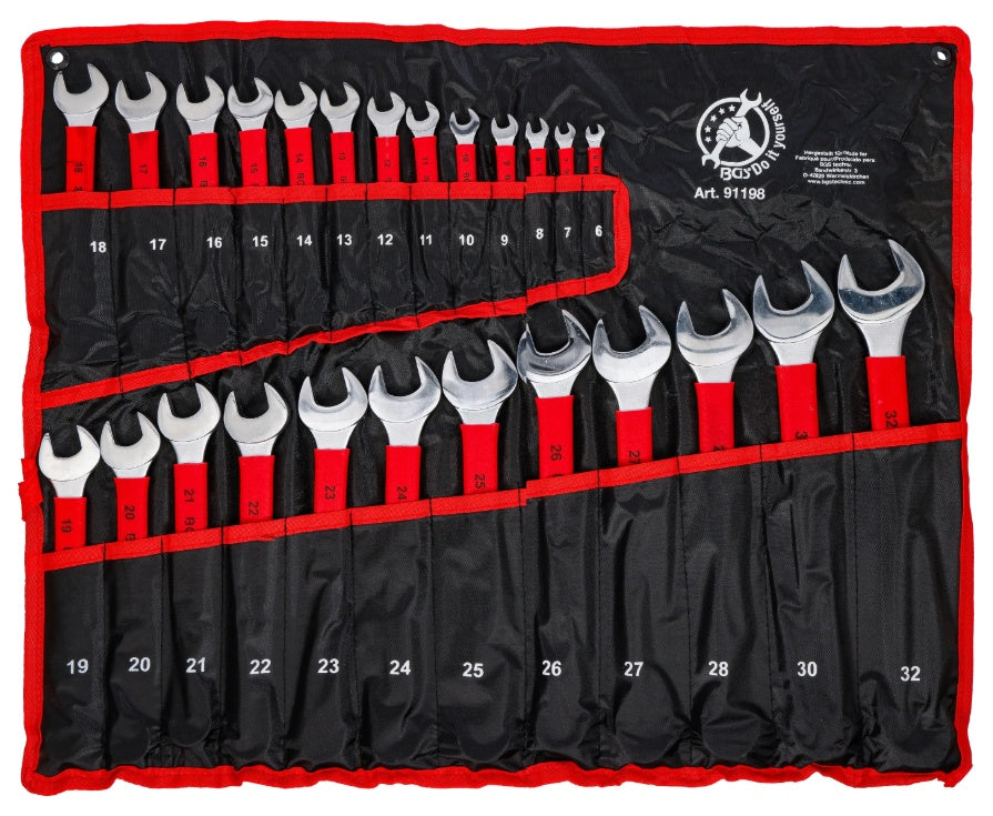 Kombinuotų raktų rinkinys | 6 - 32 mm | 25 vnt. | neslystančios rankenėlės (91198)