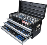 Įrankių rinkinys su metaline dėže | 3 stalčiai | 143 įrankiai (3318)