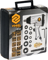 Pneumatinis smūginis veržliaraktis su įrankių rinkiniu | 12,5 mm (1/2") | 320 Nm | 16 vnt. (81101)